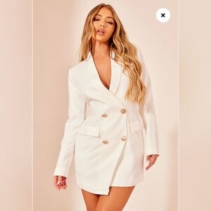 NWT: PLT Gold Button Blazer Dress